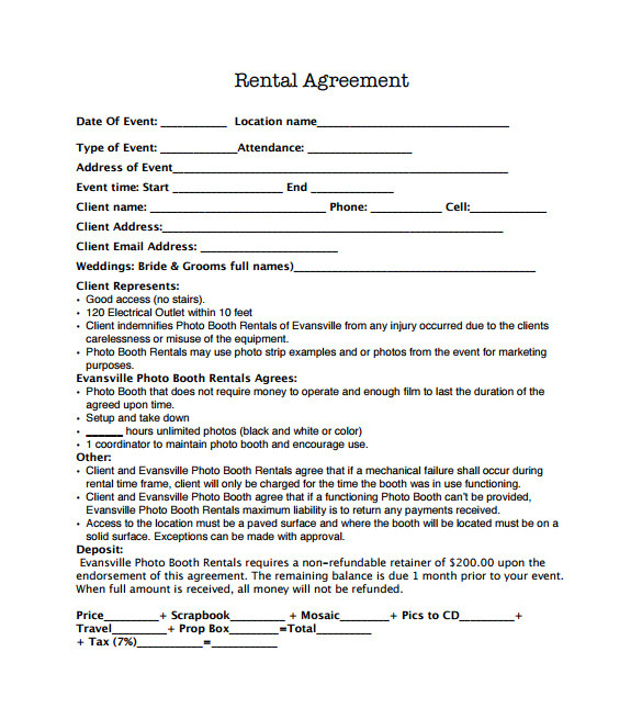 booth rental agreement