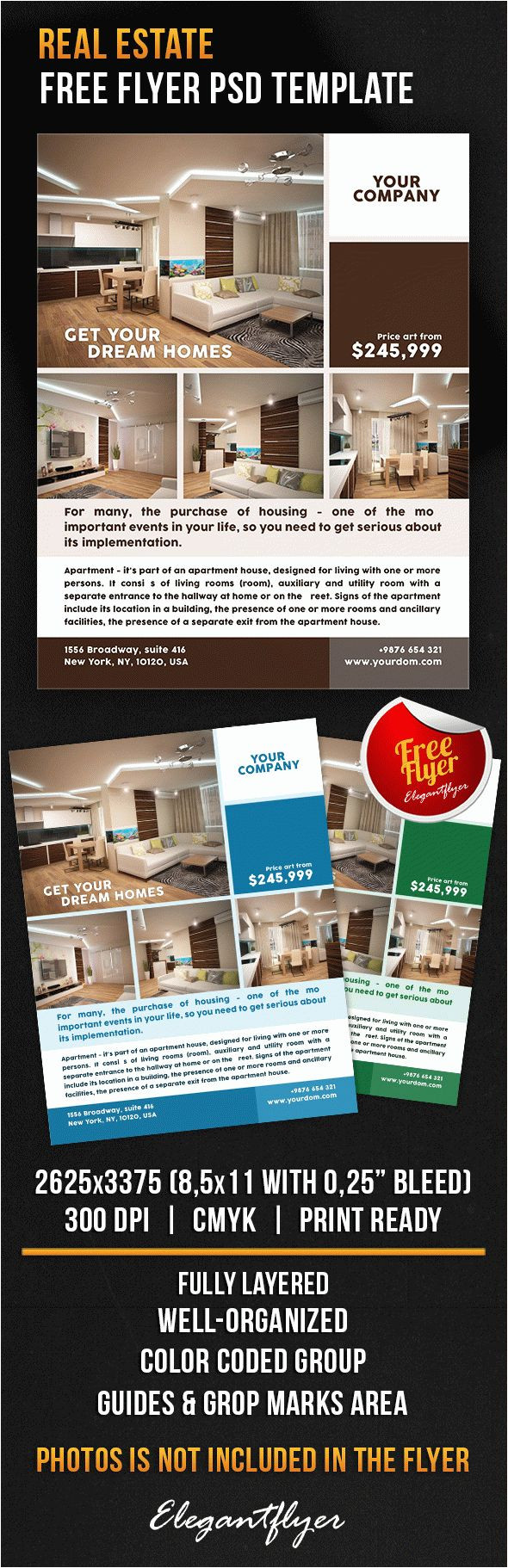 download flyer template photoshop real estate