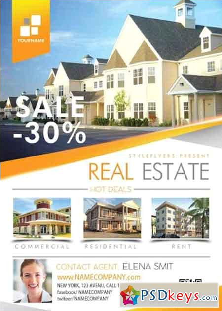 39597 real estate psd flyer template