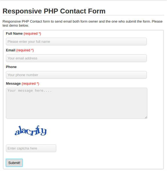Php Email form Template 35 Best PHP Contact form Templates Free Premium Templates