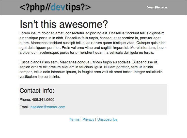 using phpmailer spectacular php emails