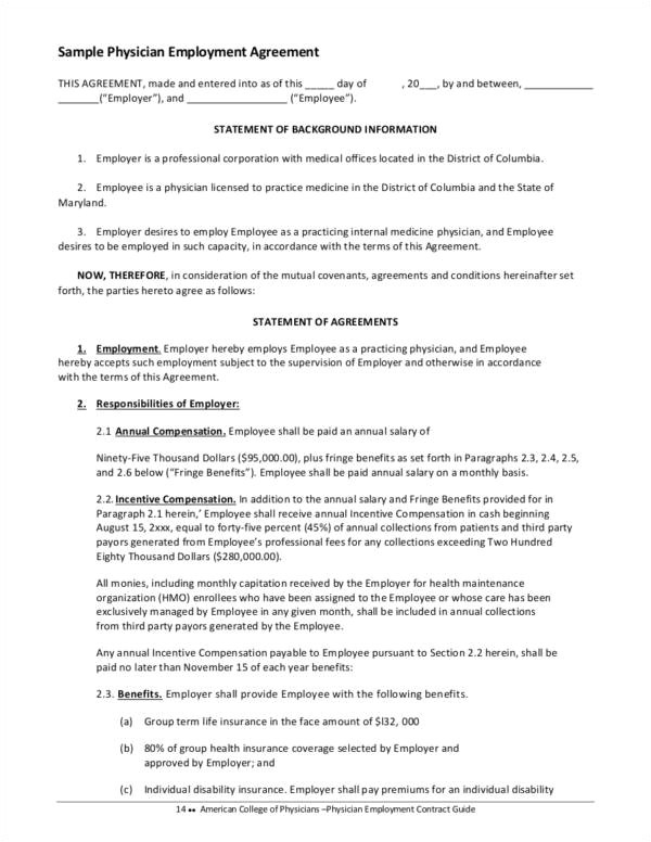 employment contract templates