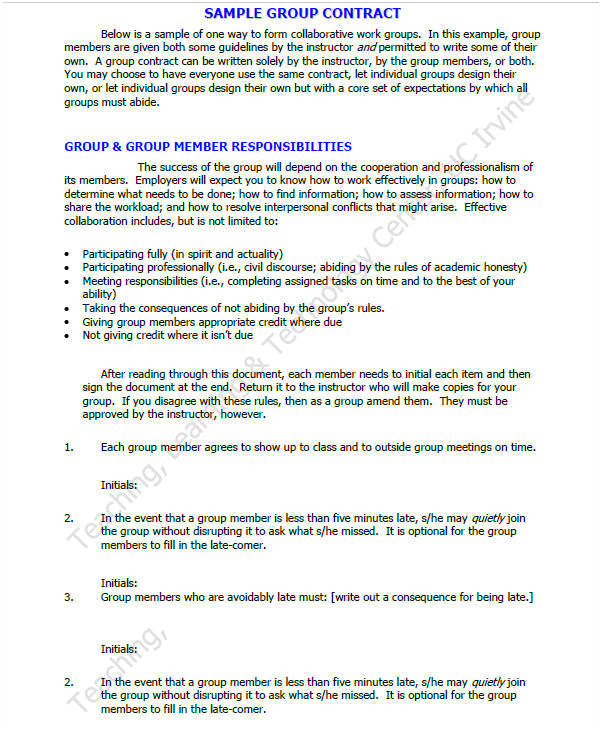 work contract template