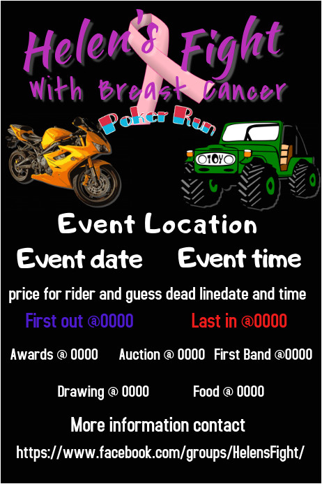 Poker Run Flyer Template Free Poker Run Template Postermywall