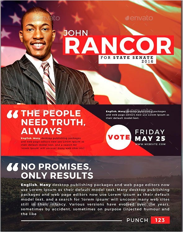 political and voting flyer templates