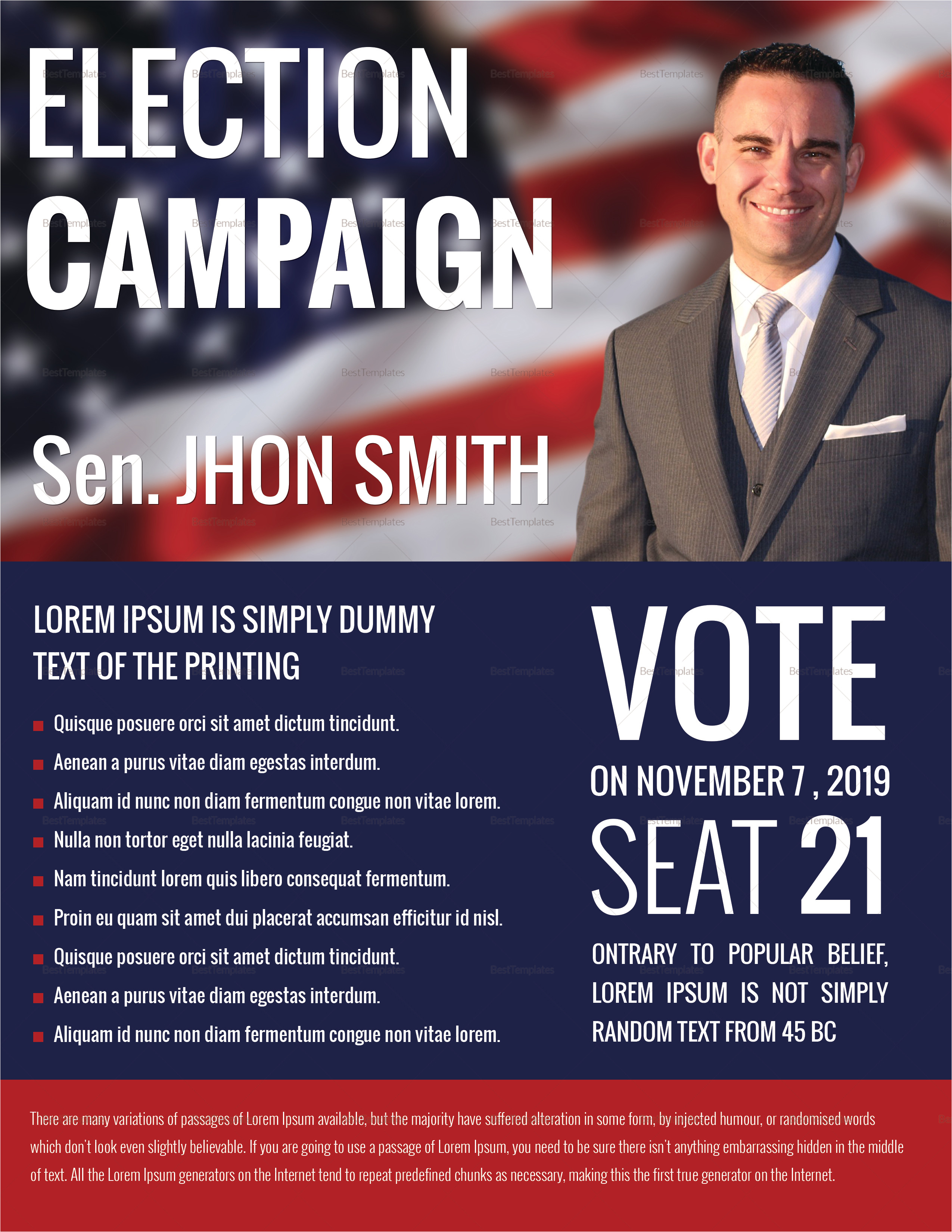 political campaign flyer