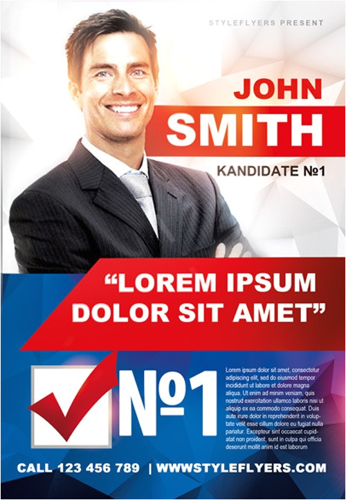 political campaign free flyer template