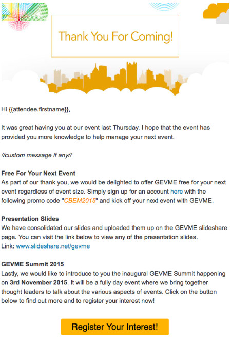 event email templates every event planner