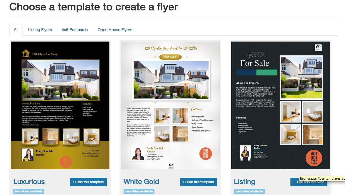 free real estate flyer templates