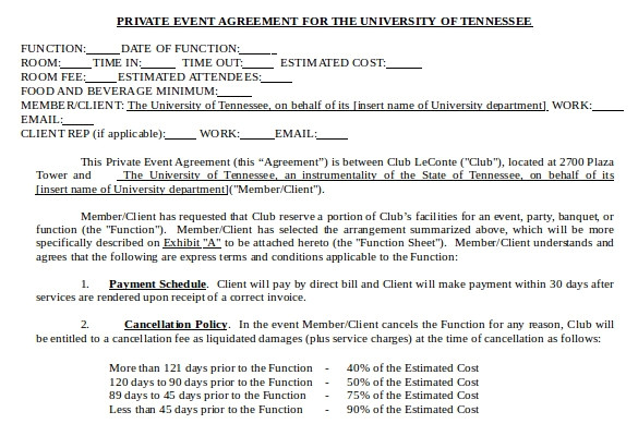 Private event Contract Template 22 event Contract Templates Word Pdf Excel Google