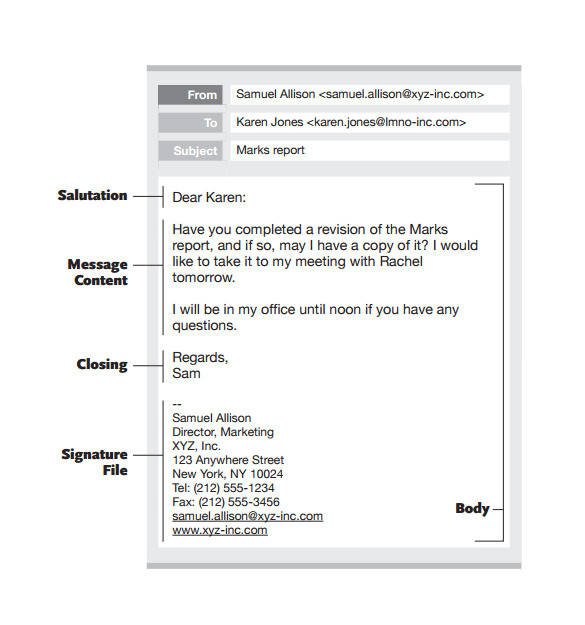 Professional Email Templates for Business 8 Sample Professional Email Templates Pdf