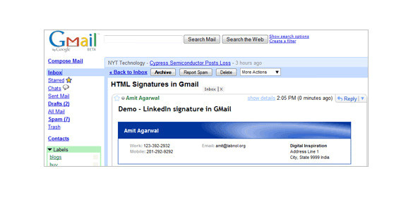 gmail signature template