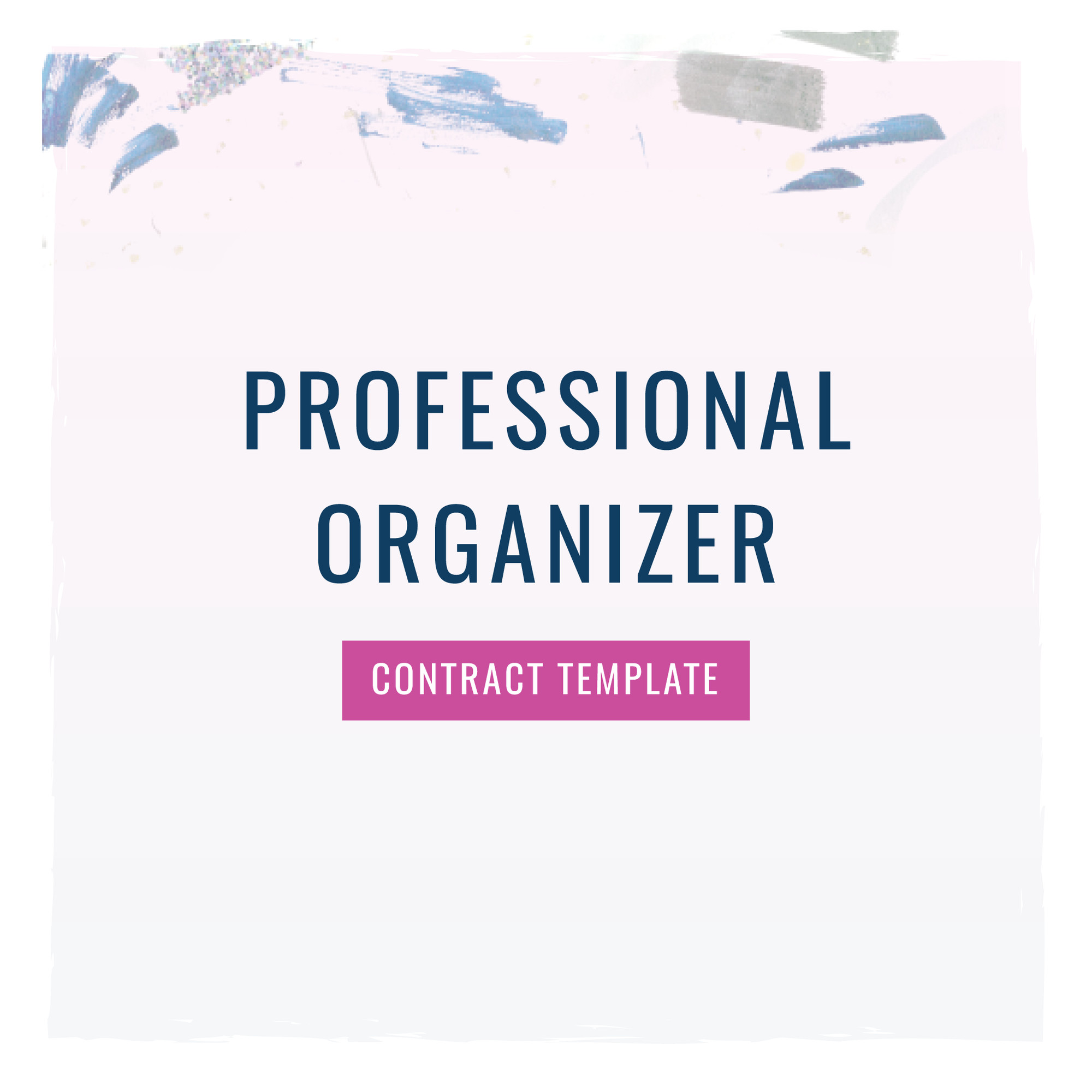 pre order professional organizer contract template