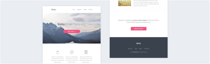 bella free psd html email template