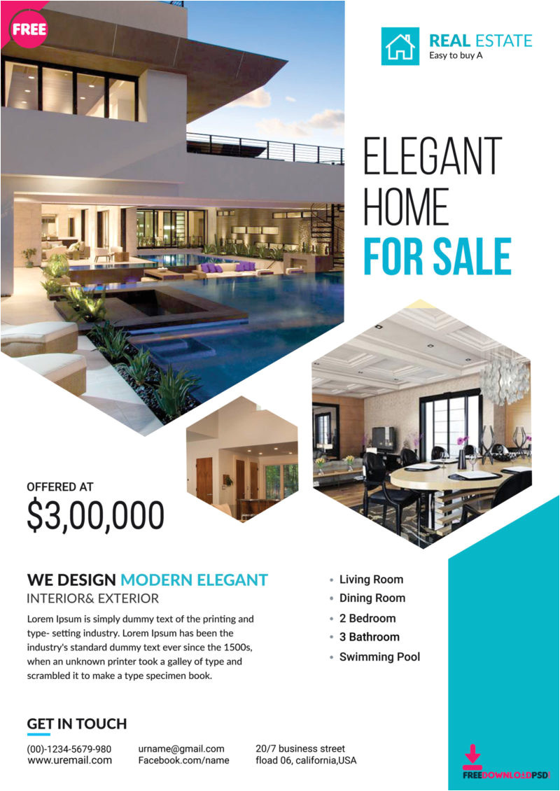 premium real estate flyer template