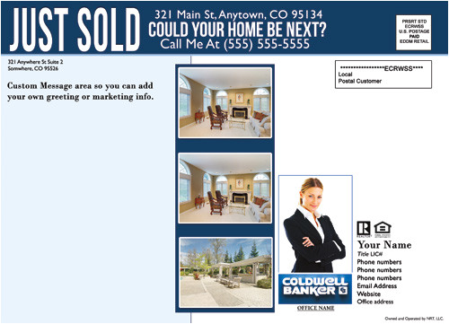 Real Estate Just sold Flyer Templates Coldwell Banker Eddm Just sold Template 2 Cheap Price