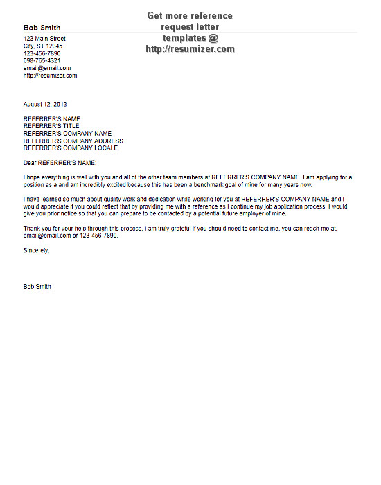 reference request letter template 1