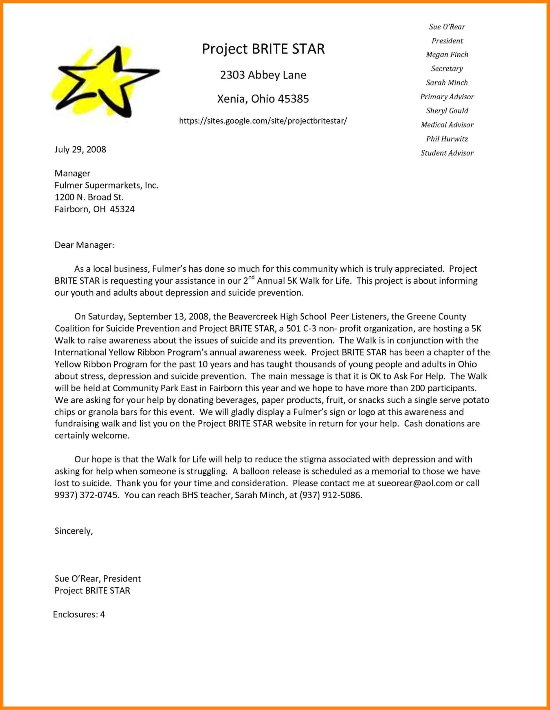 relay for life donation letter template