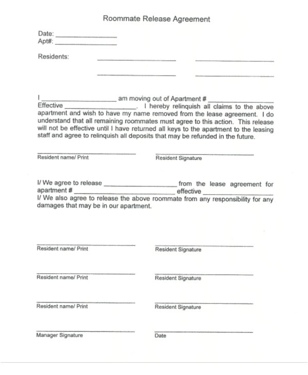 release agreement templates