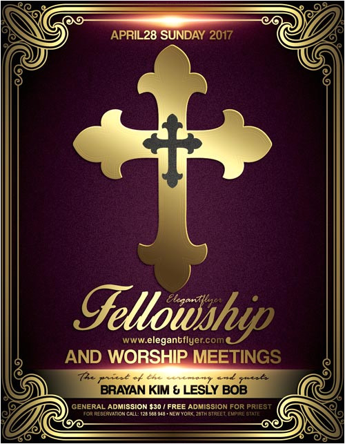 church meeting event psd flyer template