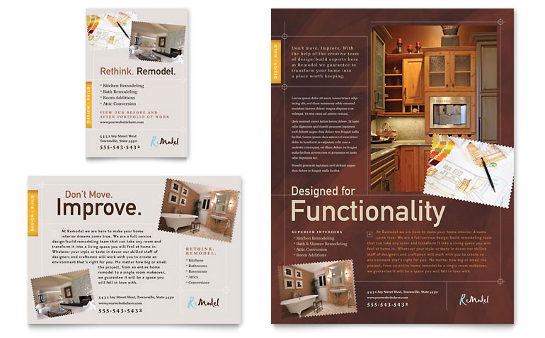 Remodeling Flyer Templates Free Home Remodeling Flyer Ad Template Word Publisher