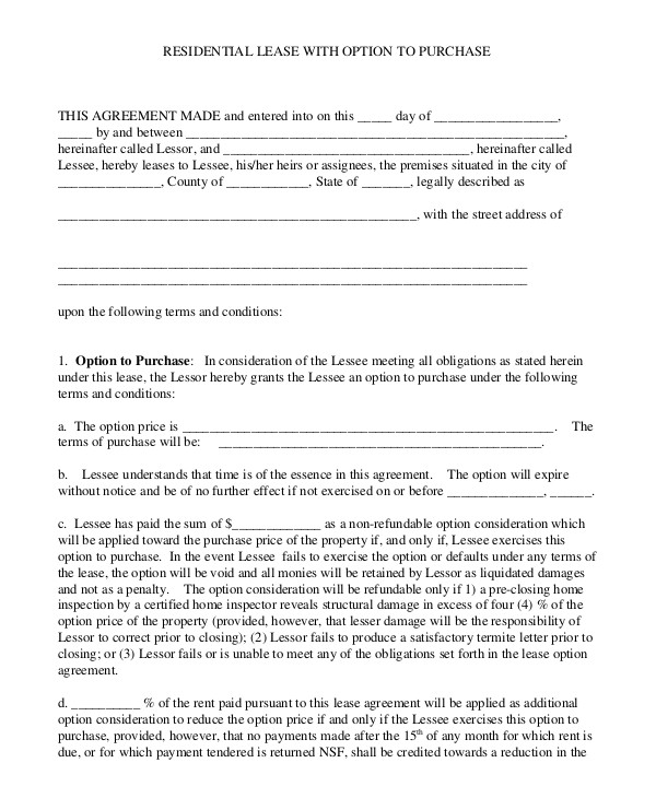 lease purchase agreement template