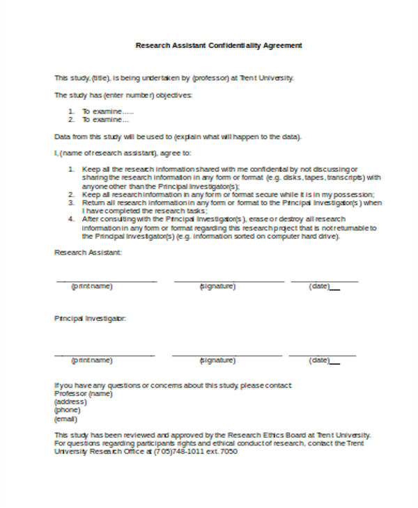 confidentiality agreement form in pdf