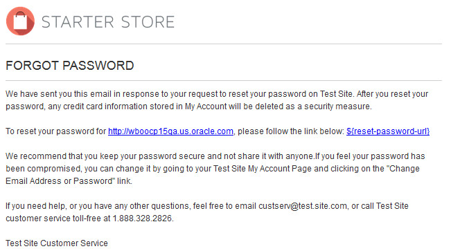 forgot your password email template