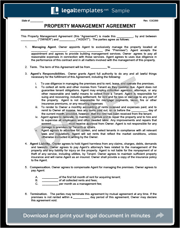 property management agreement