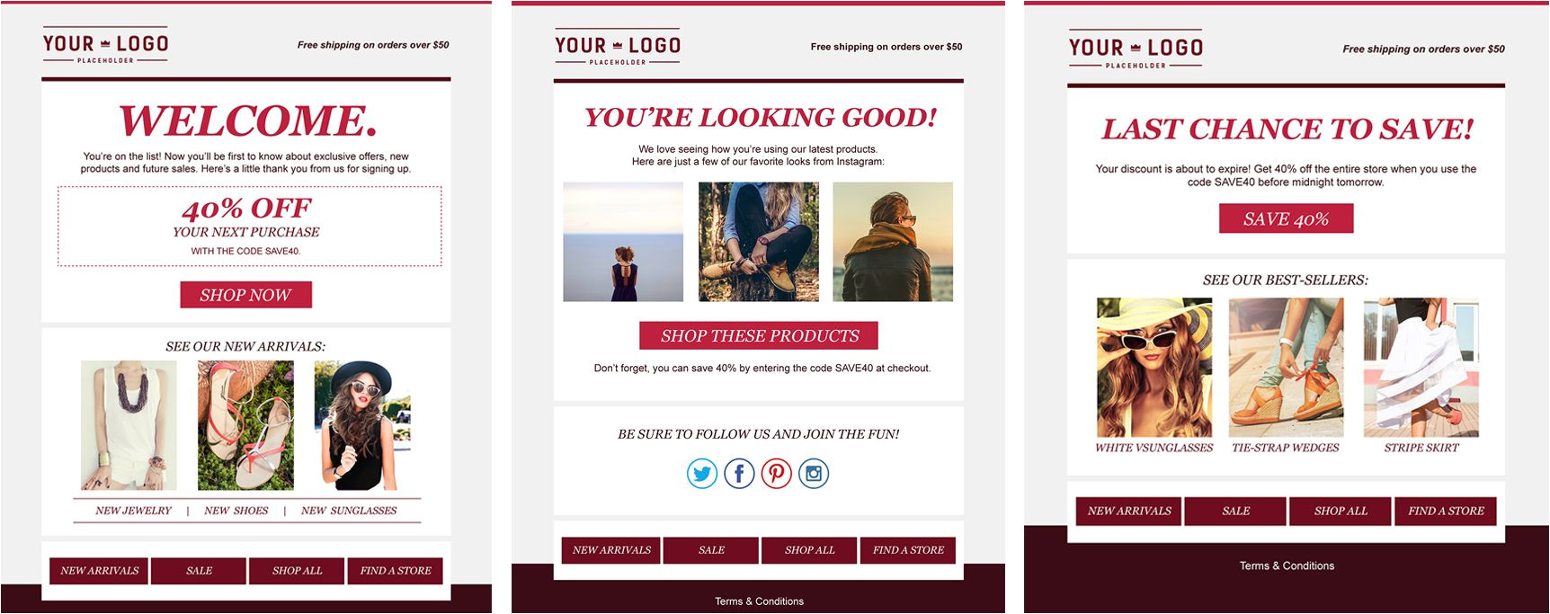11 fabulous new email template designs for retailers