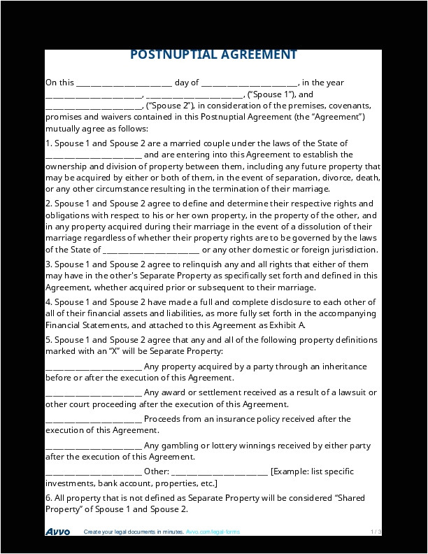 35864 nuptial agreement sample