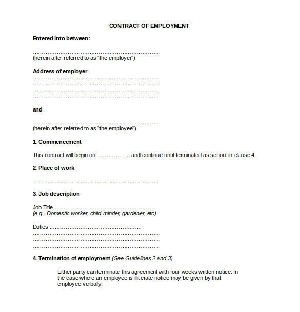 employee agreement