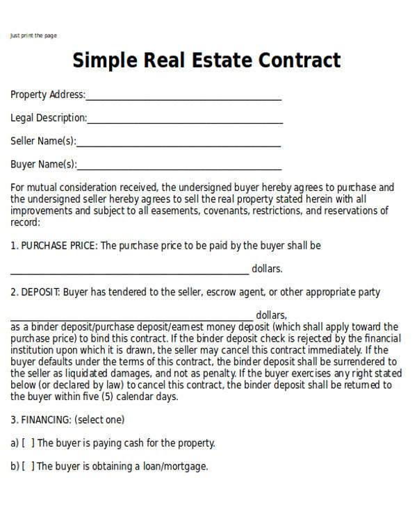 home sales contract