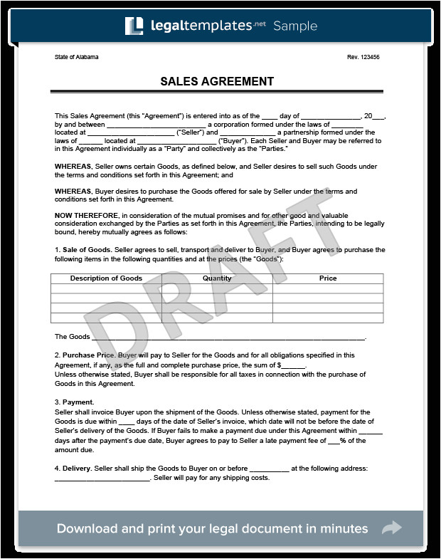 sales agreement