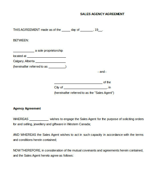 sample sales agreement