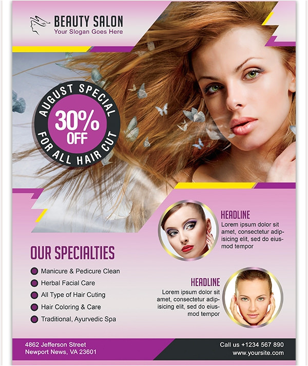 beauty salon flyer templates