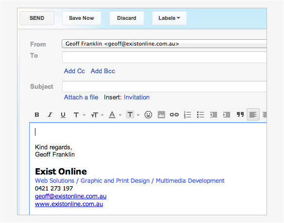 Sample Email Signature Templates Gmail Signature Template Template Business