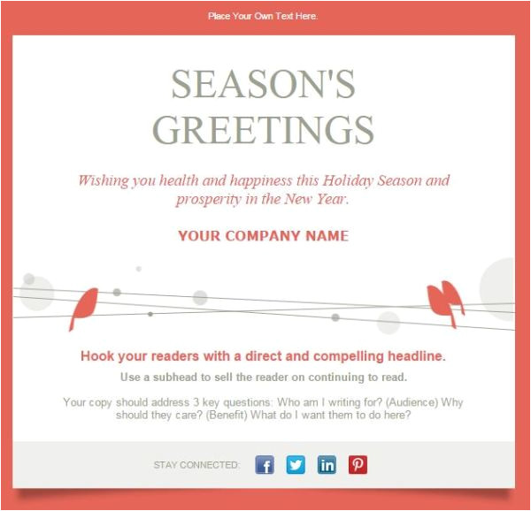 Seasons Greetings Email Template 7 Holiday Email Templates for Small Businesses Nonprofits