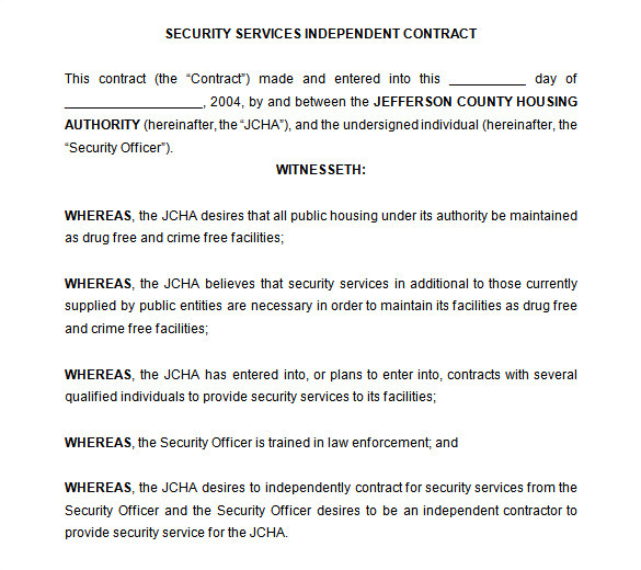 Security Contract Proposal Template 1 Security Contract Proposal Template 14 Security Contract Templates Word Pdf Apple Pages