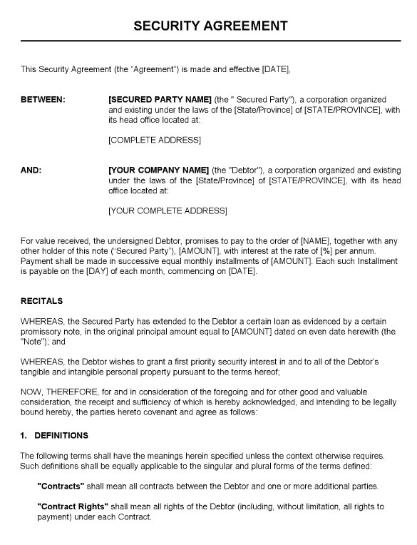 Security Guard Service Contract Template 14 Security Contract Templates Word Pdf Apple Pages