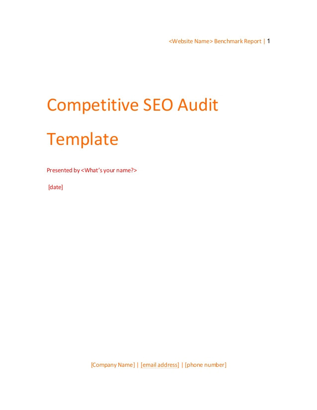 competitive seo audit template