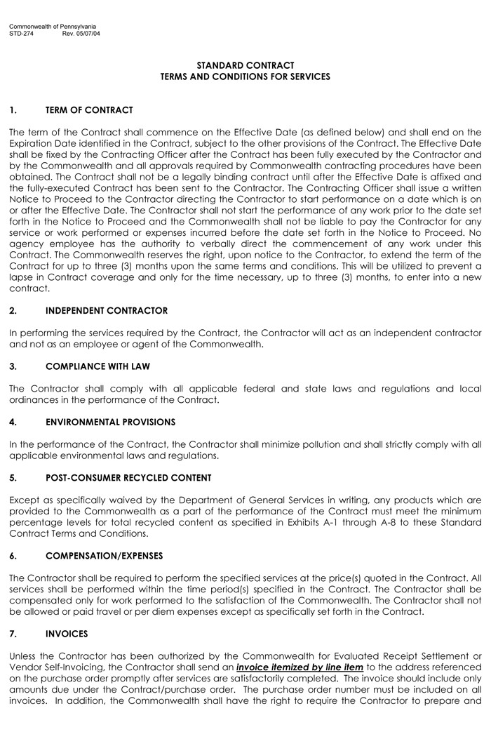 Service Contract Terms and Conditions Template Terms and Conditions Templates to Write Polices for Your