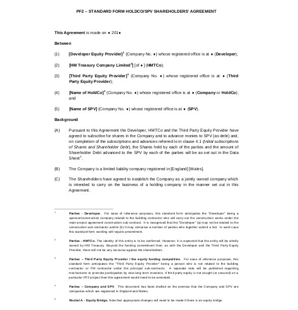 sample shareholder agreement