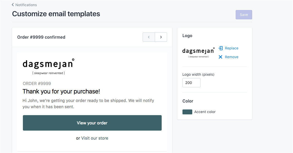 how to edit shopify email notification templates