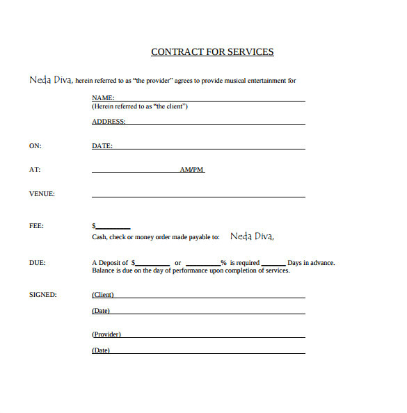 Simple Band Contract Template Sample Music Contract Template 22 Free Documents In Pdf