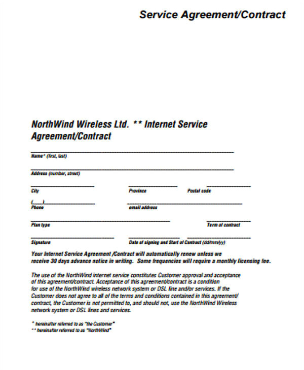 simple service contract