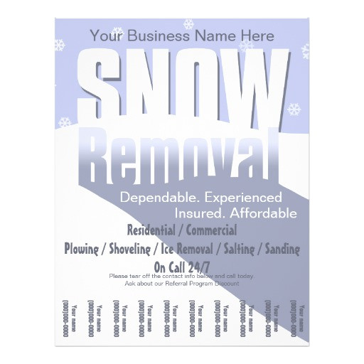 snow plowing service removal business flyer 244715051697146649