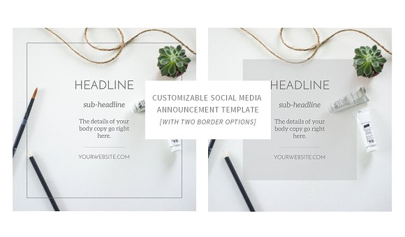 Social Media Announcement Email Template social Media Announcement Template Web Elements On