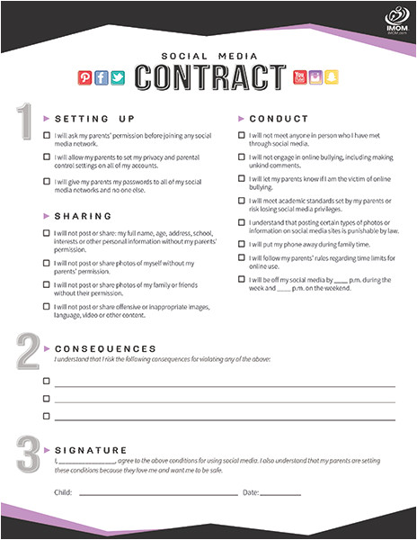 social media contract template