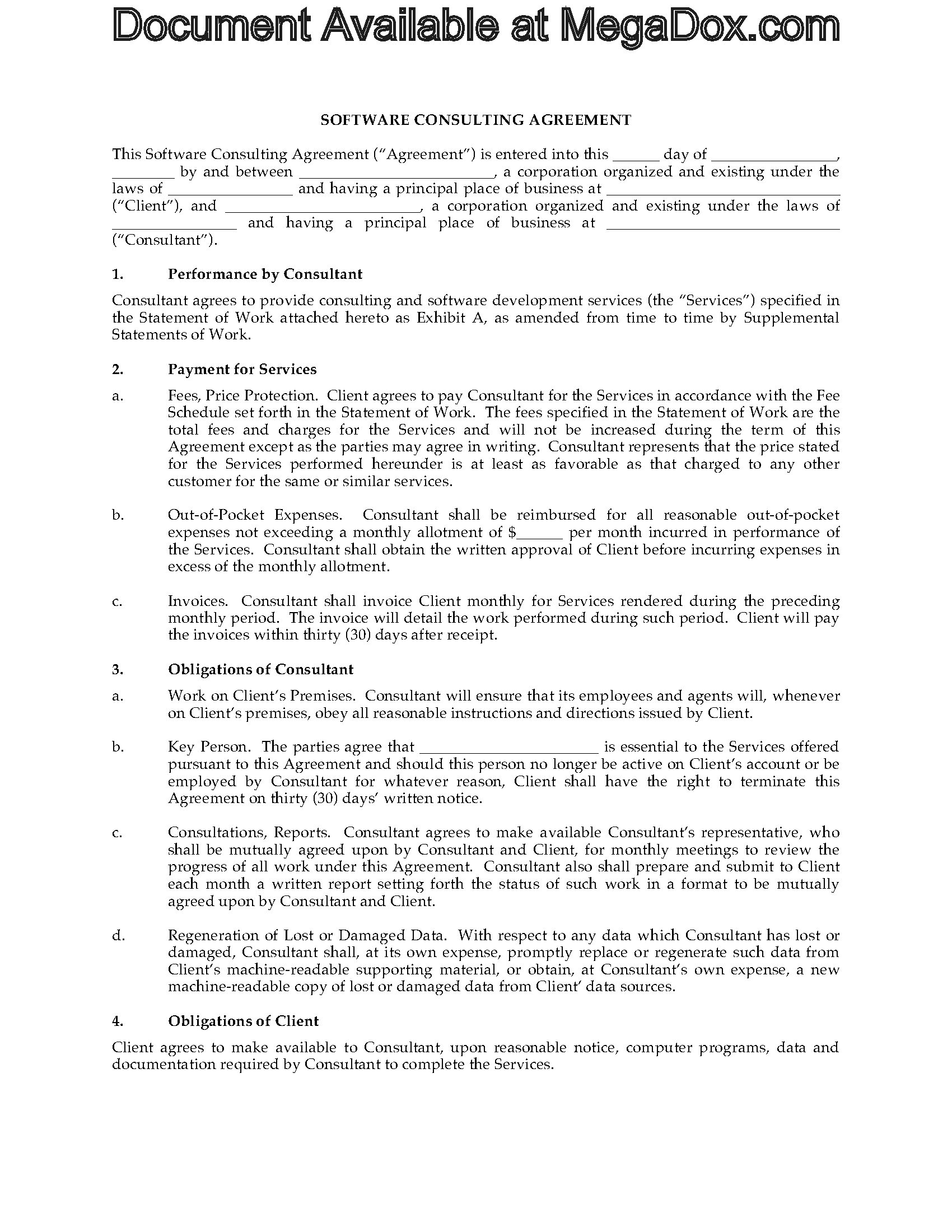 software consulting agreement